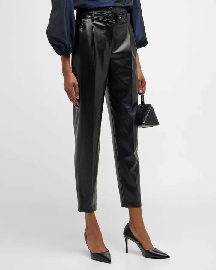Fred Belted Vegan Leather Pants