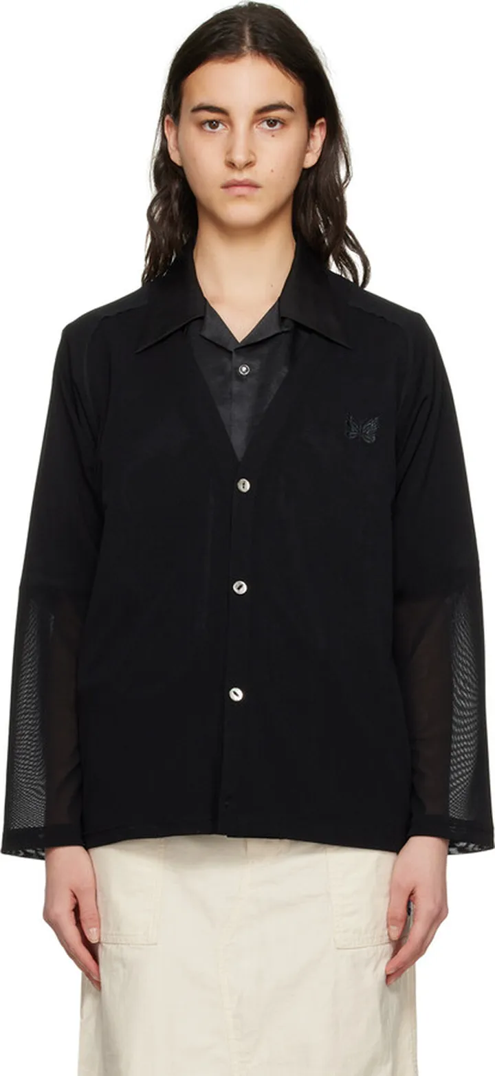 NEEDLES Black Y-Neck Cardigan