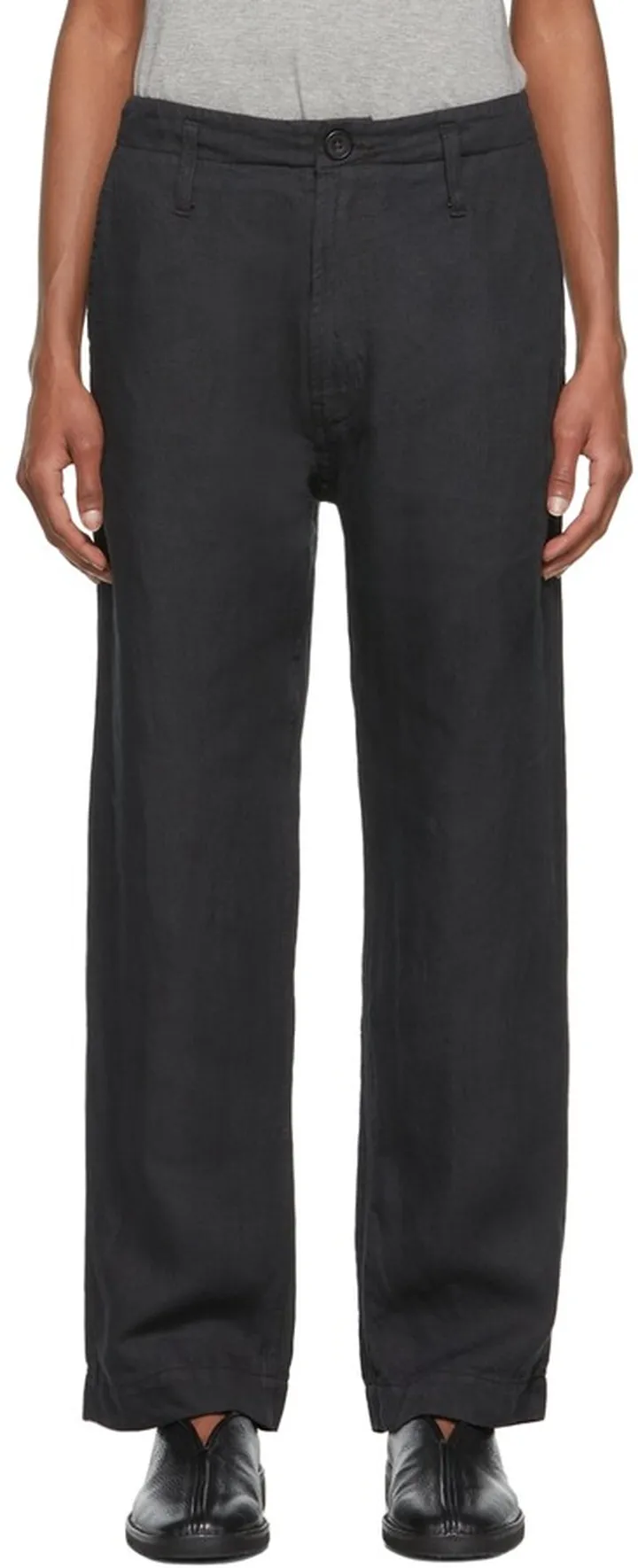 3MAN Black Hemp & Linen Riding Trousers