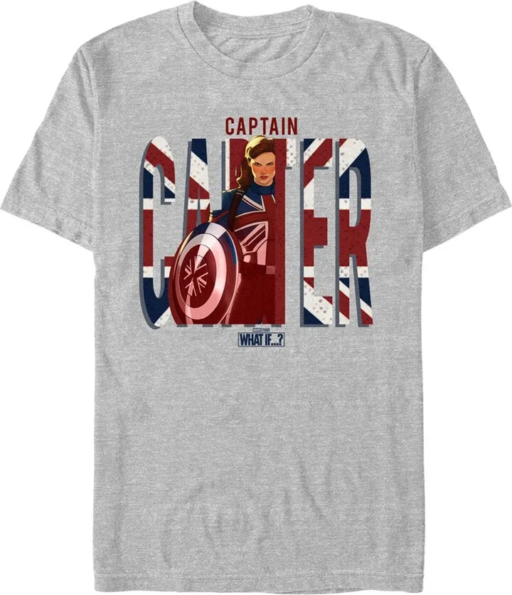 Men's Marvel What if…? Captain Carter T-Shirt - Athletic Heather - X Large