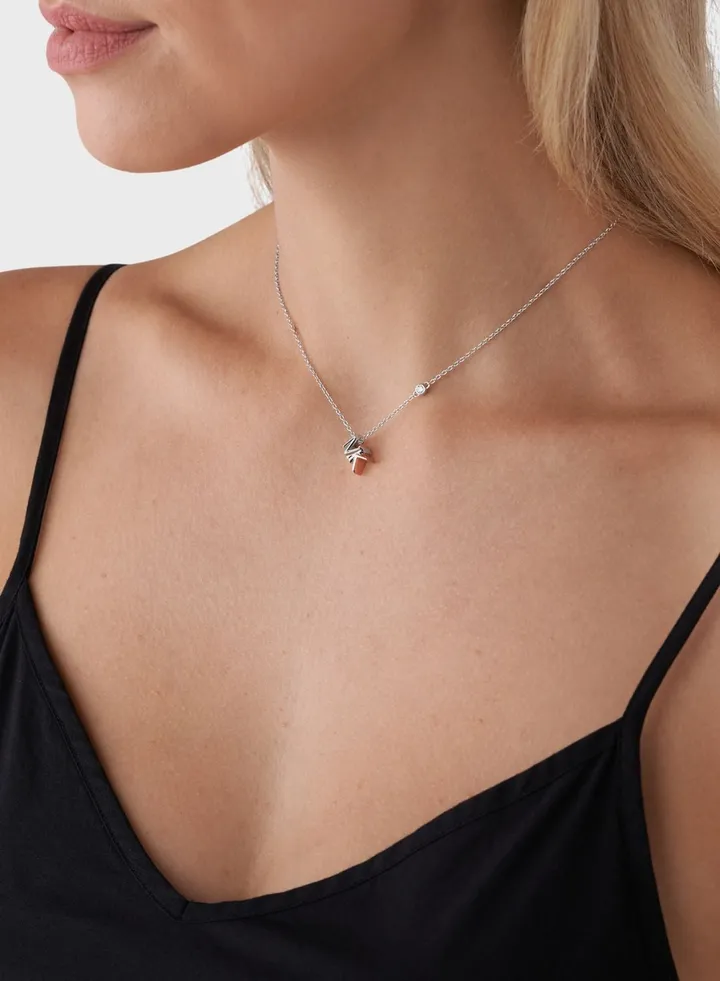 Monogram Two Tone Necklace