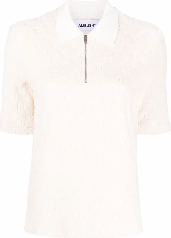 Monogram Half-Zip Polo Shirt