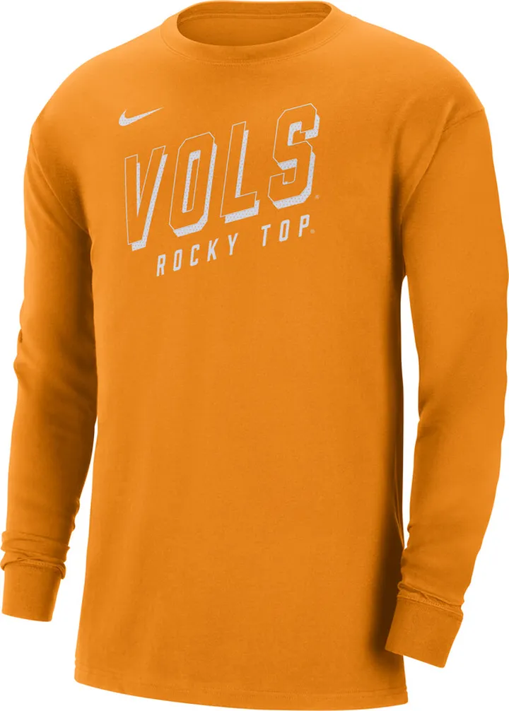 Tennessee Nike Men's College Long-Sleeve Max90 T-Shirt in Orange