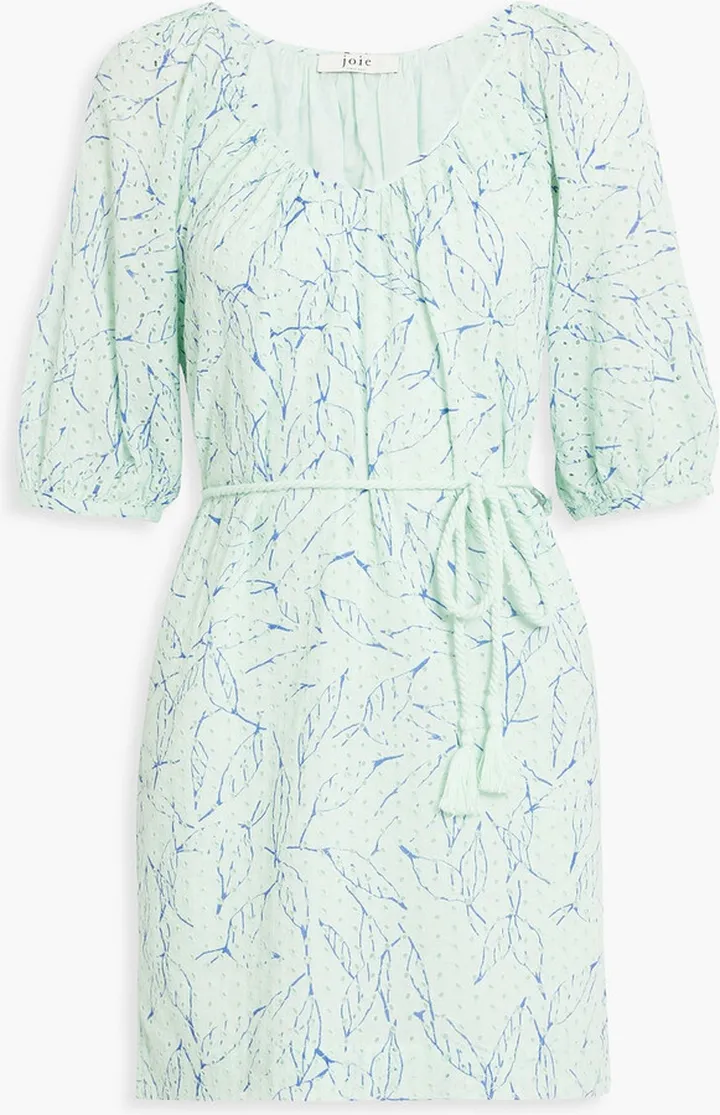 Tilman printed broderie anglaise cotton mini dress