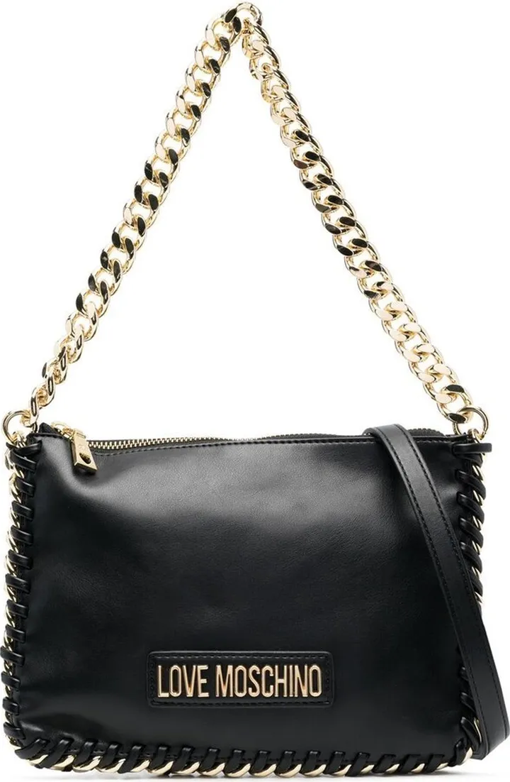 Chain-Link Trim Shoulder Bag