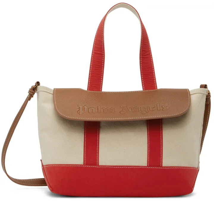 Palm Angels Off-White & Red Palm Tote