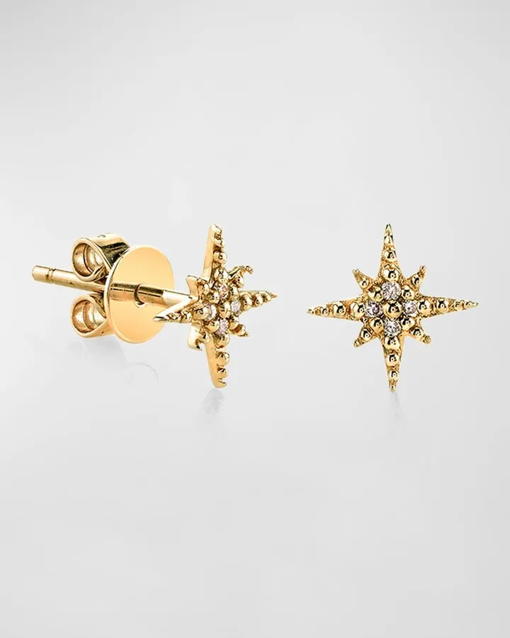Starburst Diamond Single Stud Earring