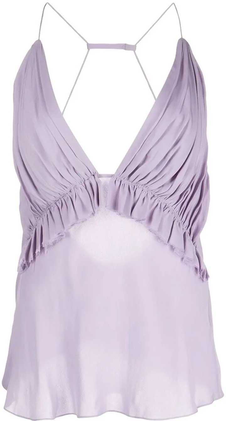 Halterneck Silk Tank Top