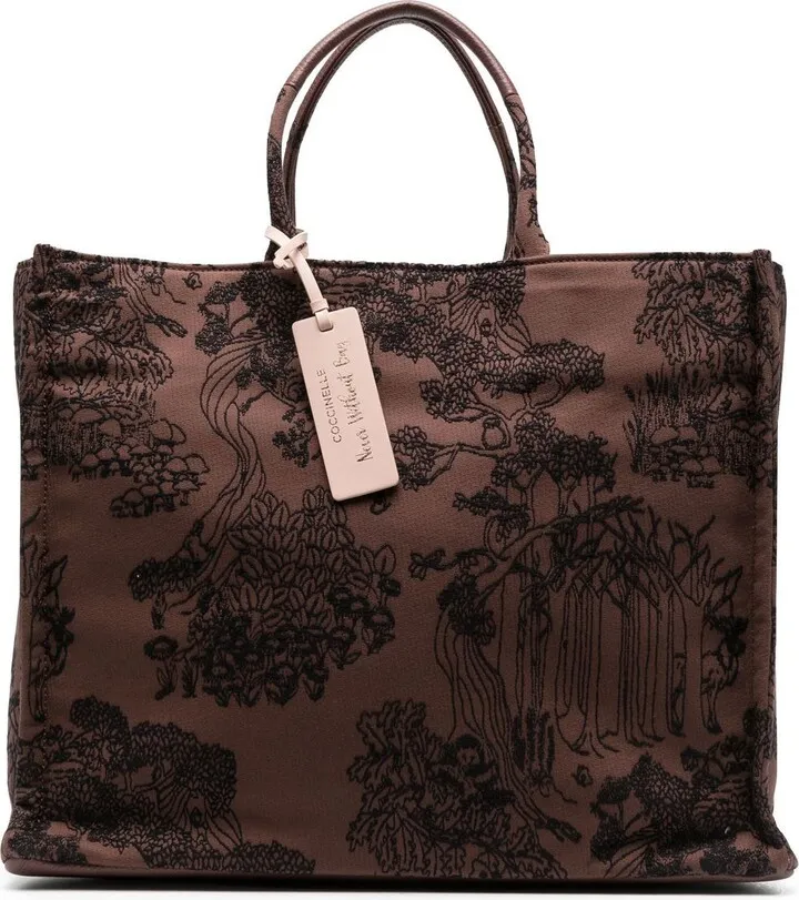 Jacquard-Motif Tote Bag