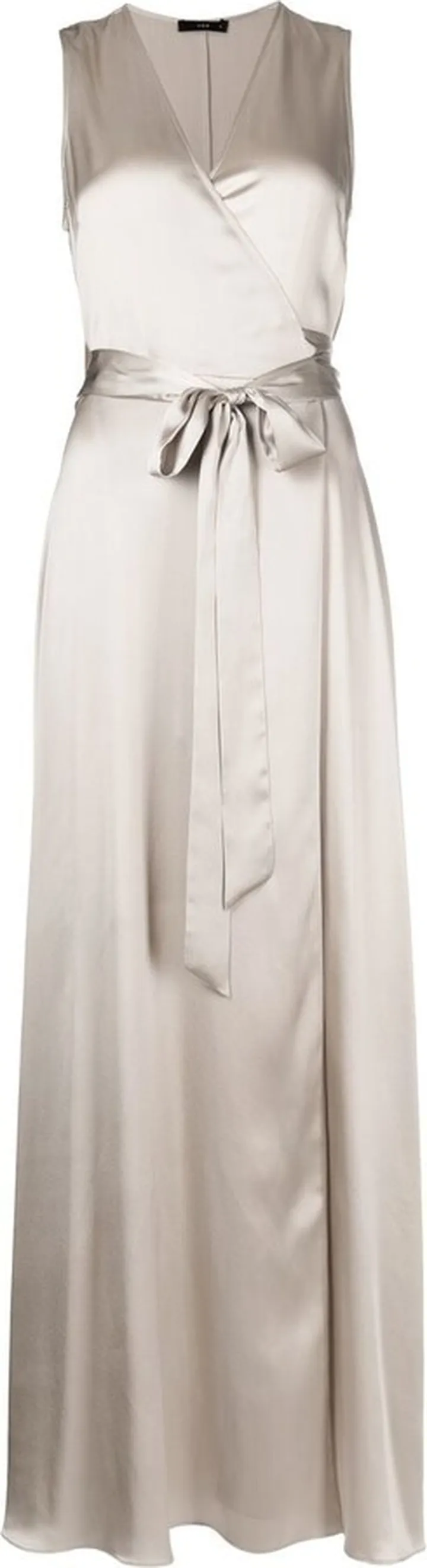 Frontward wrap maxi dress