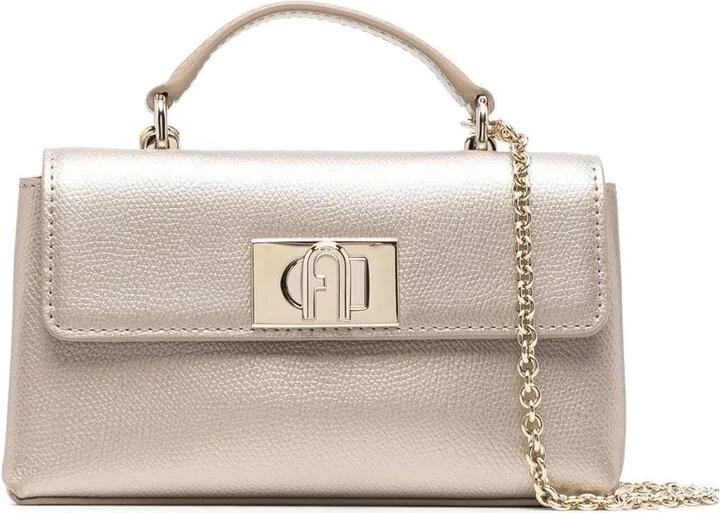 Logo-Plaque Leather Crossbody Bag