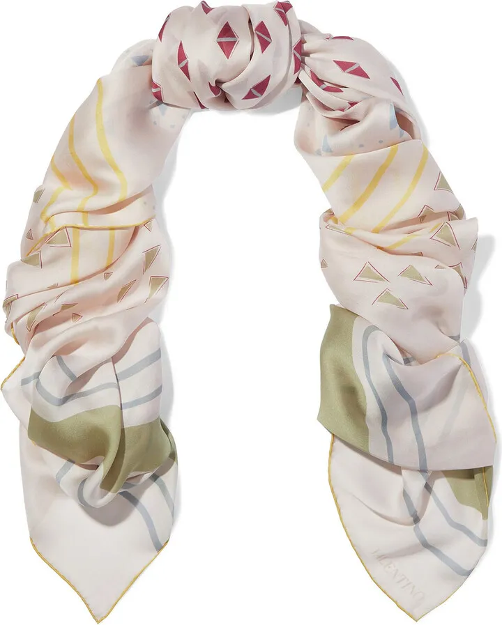 Printed silk scarf