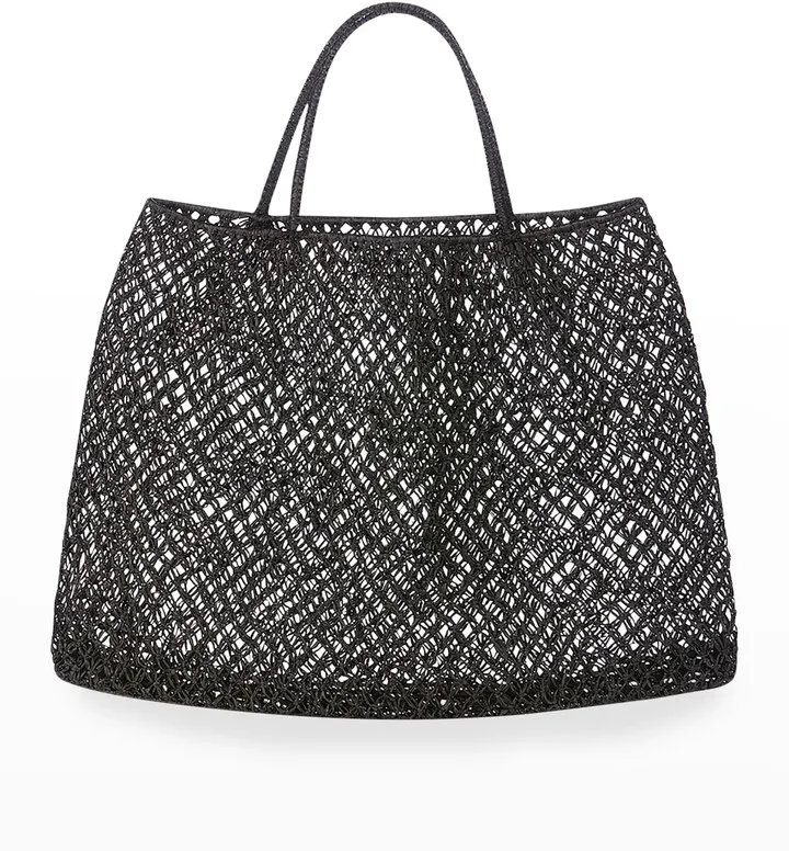 Baie Raffia Crochet Beach Tote Bag
