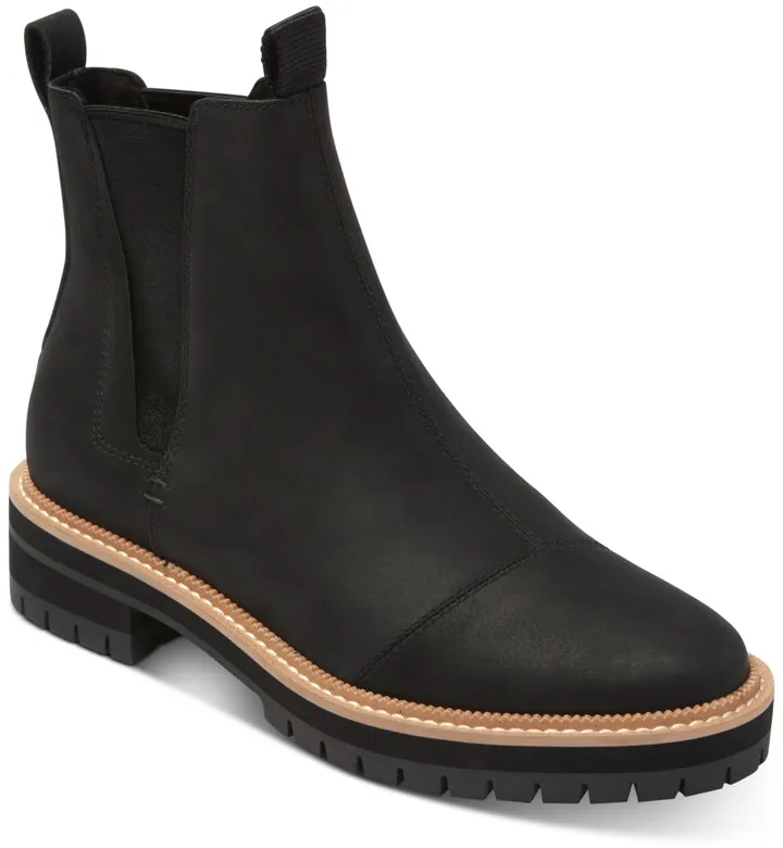 Toms Women's Dakota Water-Resistant Chelsea Lug Booties Women's Shoes
