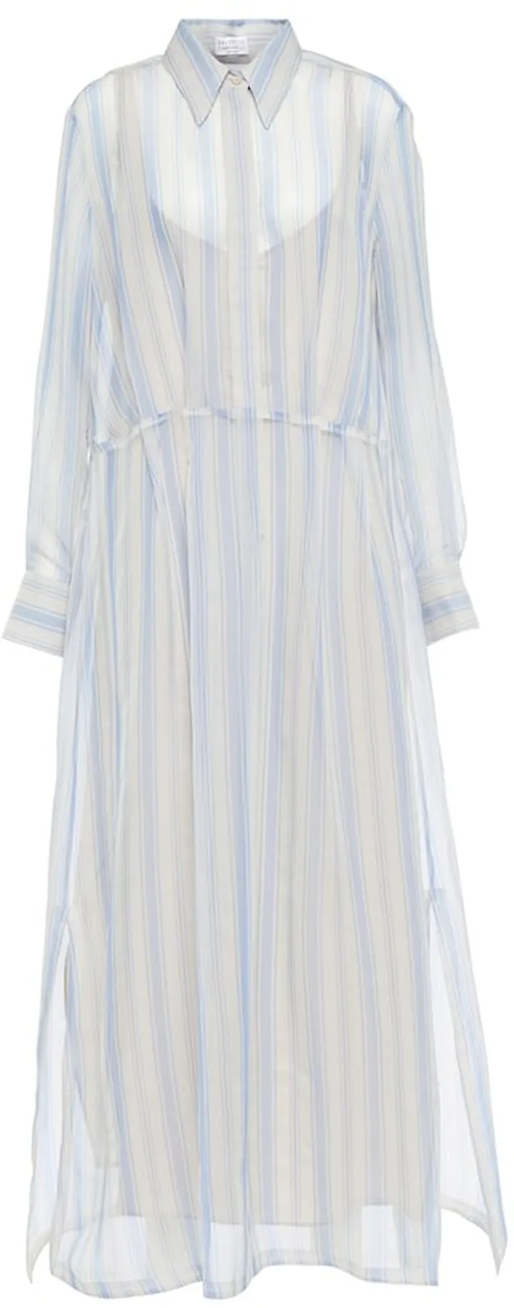 Striped silk dress