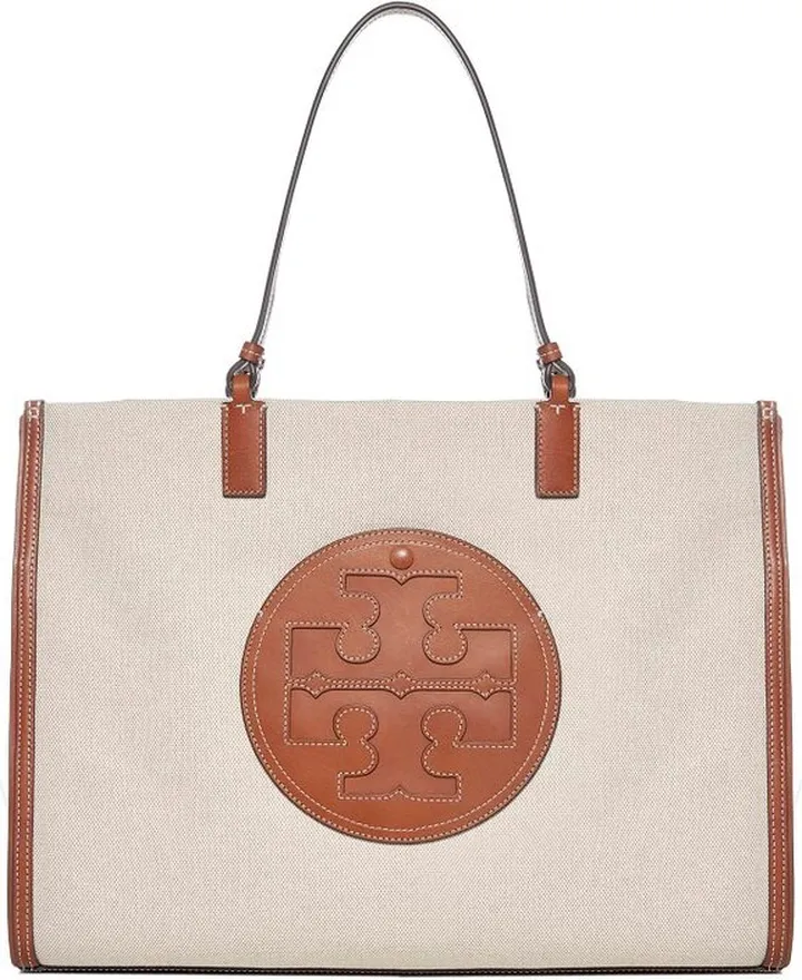 Tory Burch Ella Logo-Patch Tote Bag
