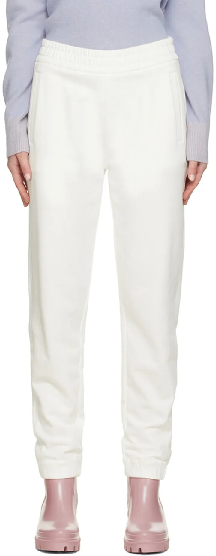 Moncler White Cotton Lounge Pants