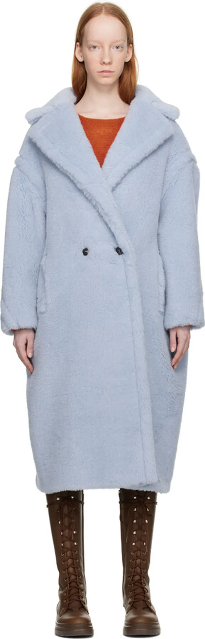 Max Mara Blue Tedgirl Coat