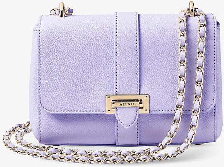 Womens Lavender Lottie Small Leather Shoulder bag