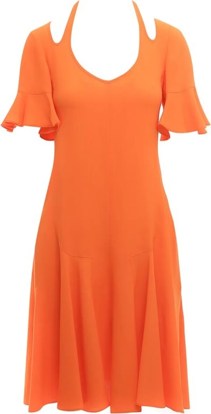 Stella McCartney Cut Out V-Neck Midi Dress