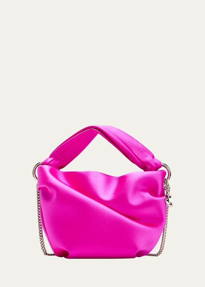 Bonny Ruched Satin Shoulder Bag
