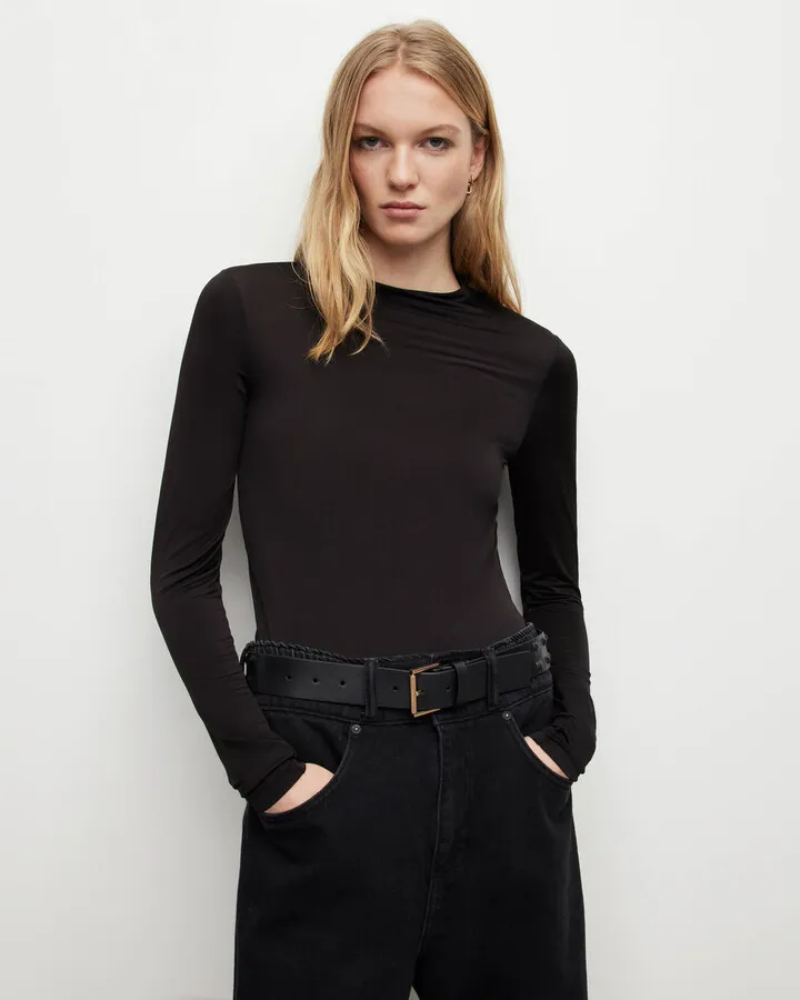 Marina Long Sleeve Top - Black