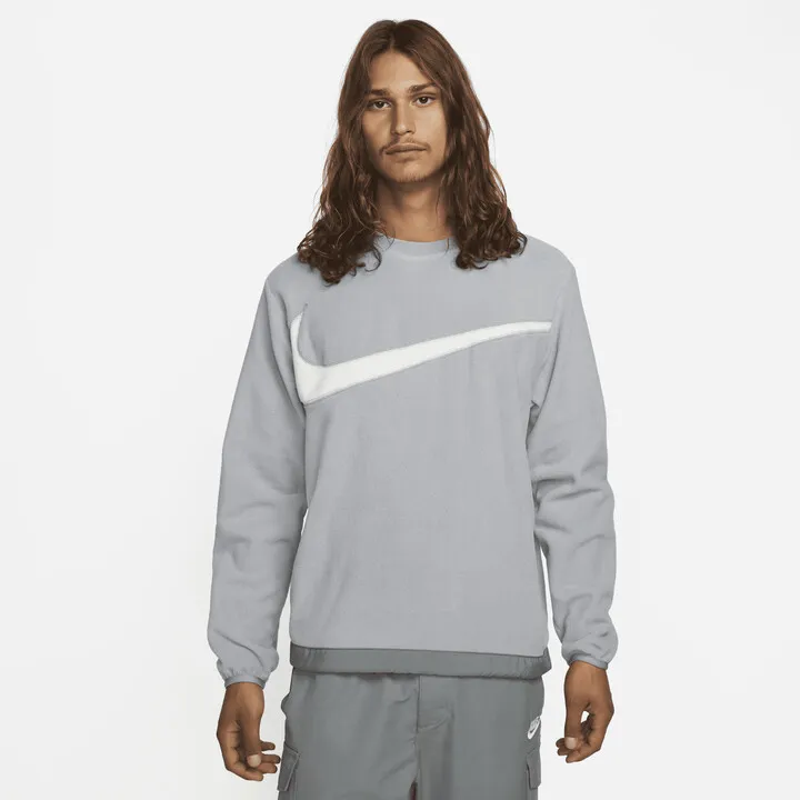 Nike Men's Club+ Fleece Winterized Crew in Grey
