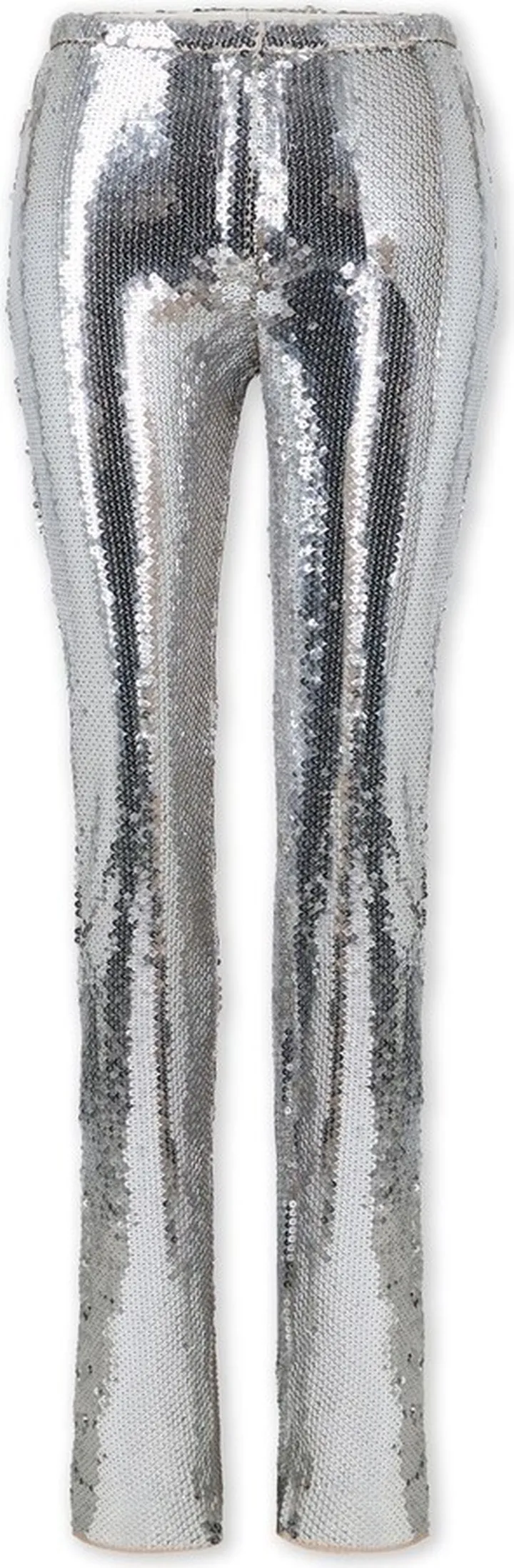 Sequin-Embellished High-Waisted Trousers
