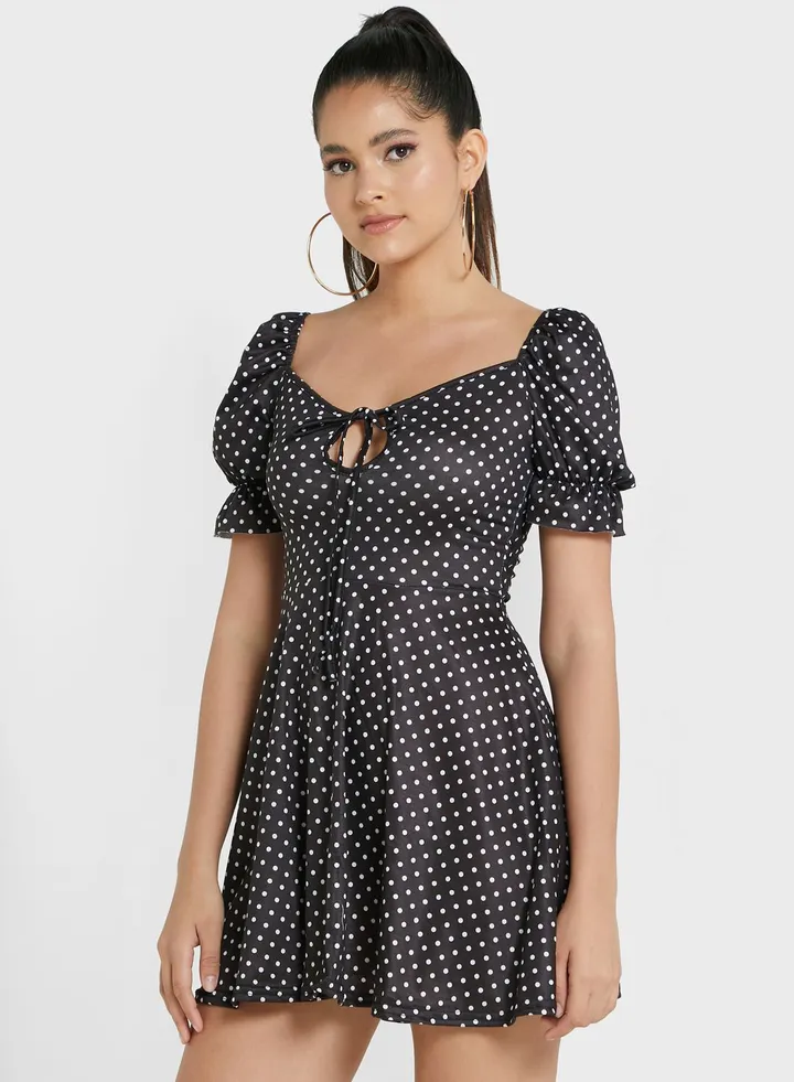 Polka Dot Skater Dress