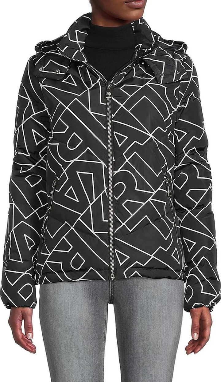Logo Hooded Down Puffer Jacket