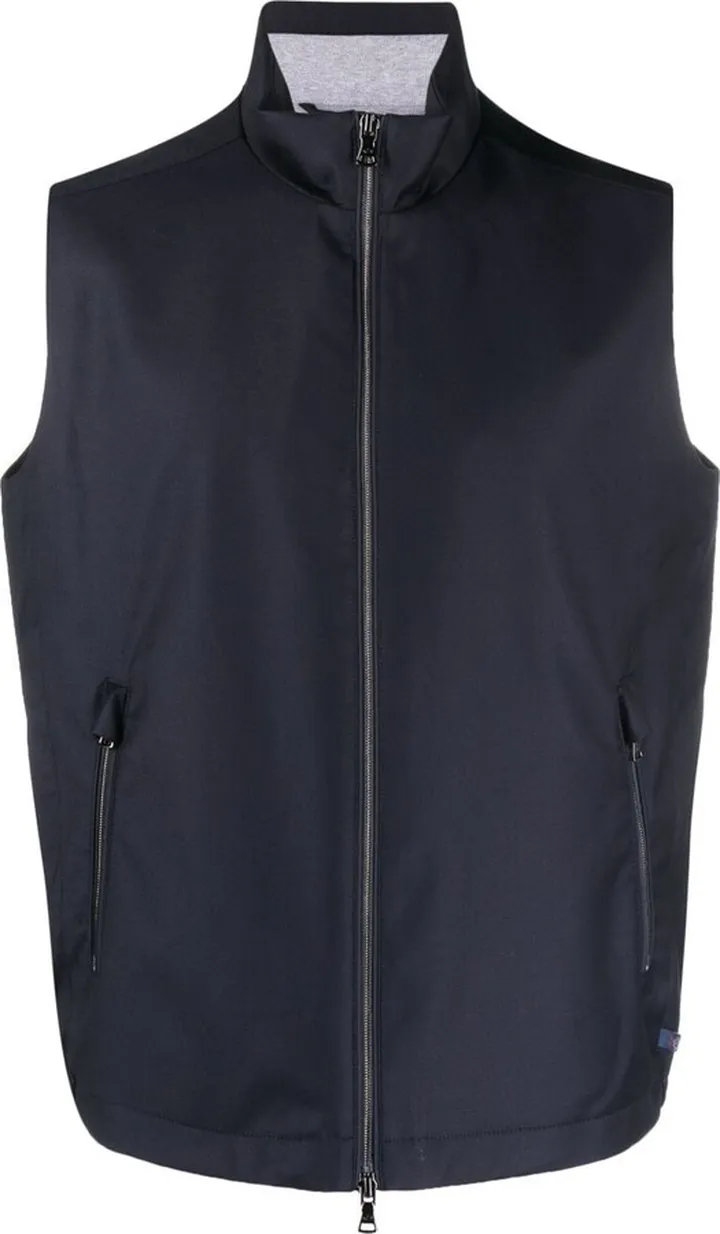 Zip-Up High Neck Gilet