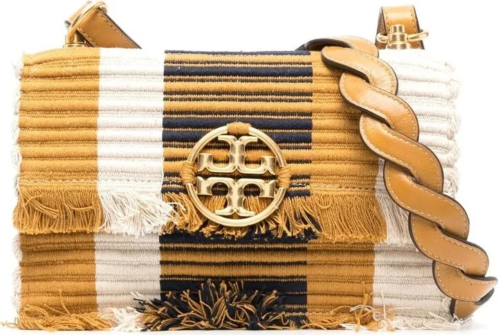 Canvas Woven Stripe Shoulder Bag