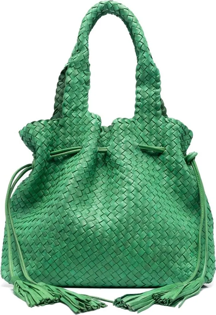 Woven Tassel-Detail Tote Bag