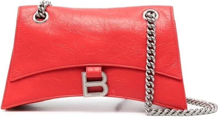 BALENCIAGA- Crush Chain Small Leather Handbag