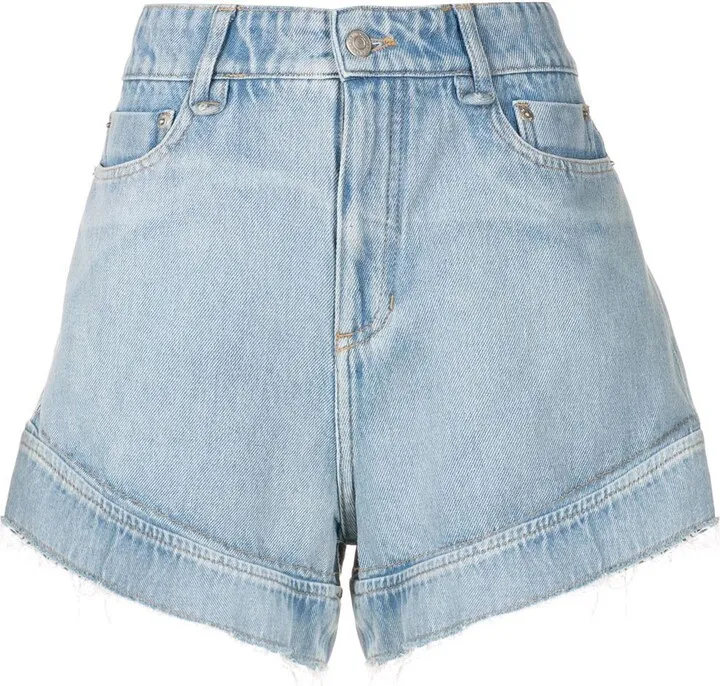 Charlotte frayed-edge denim shorts