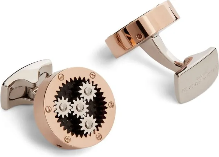 Deakin & Francis Rose Gold-Plated Sun & Planet Gear Cufflinks