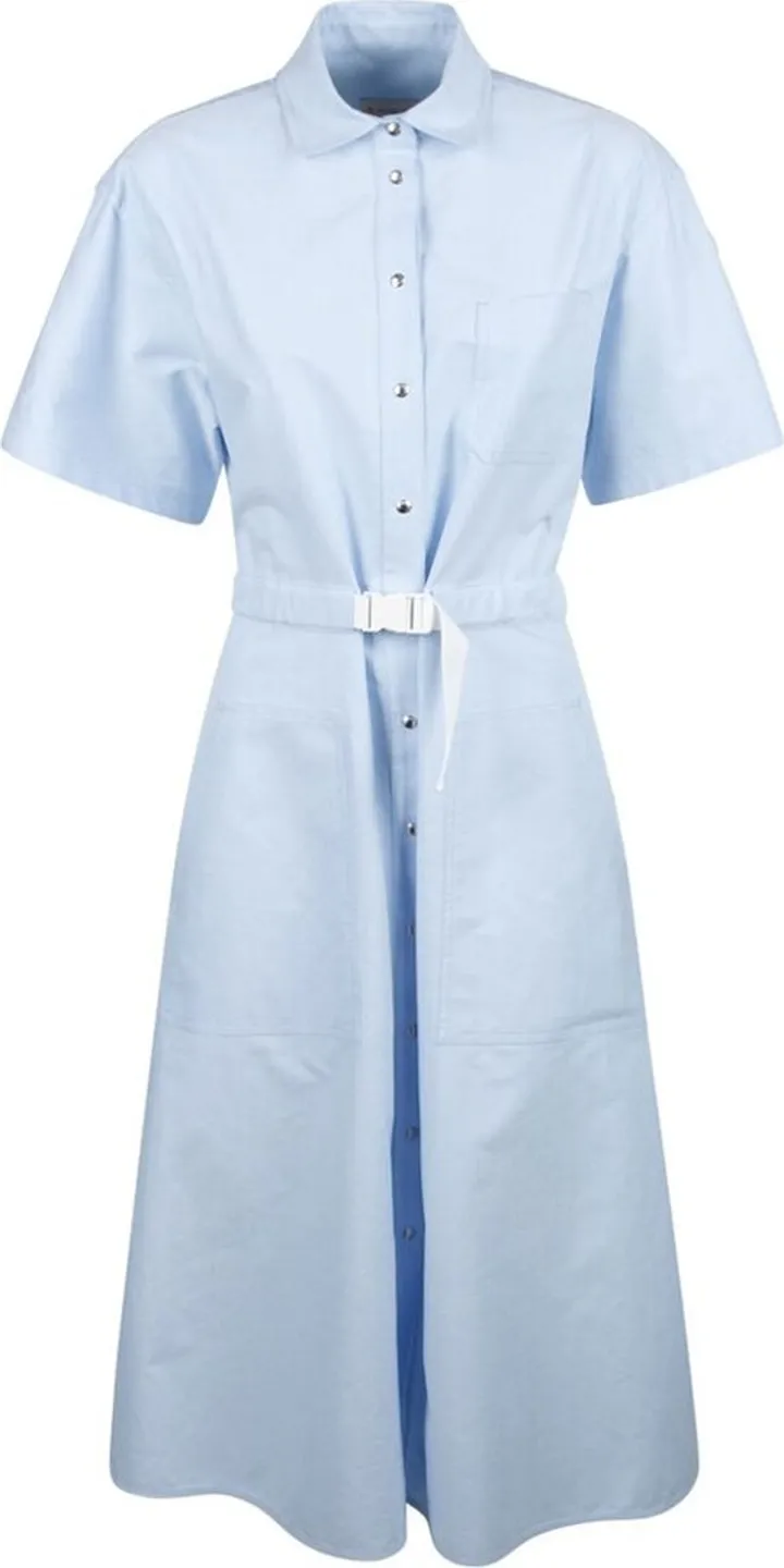 Moncler Belted Midi Shirt Dress