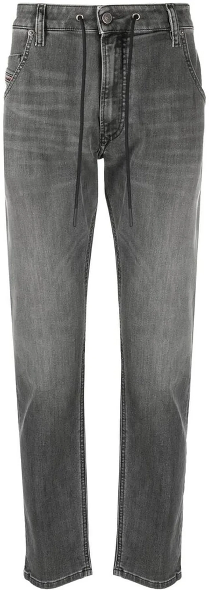 Drawstring-Waist Tapered Jeans