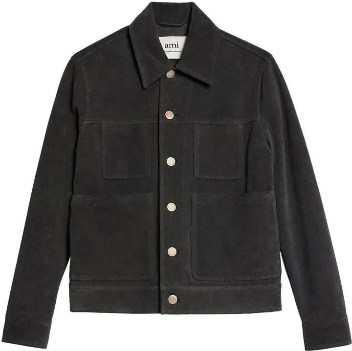 Button-Up Suede Jacket