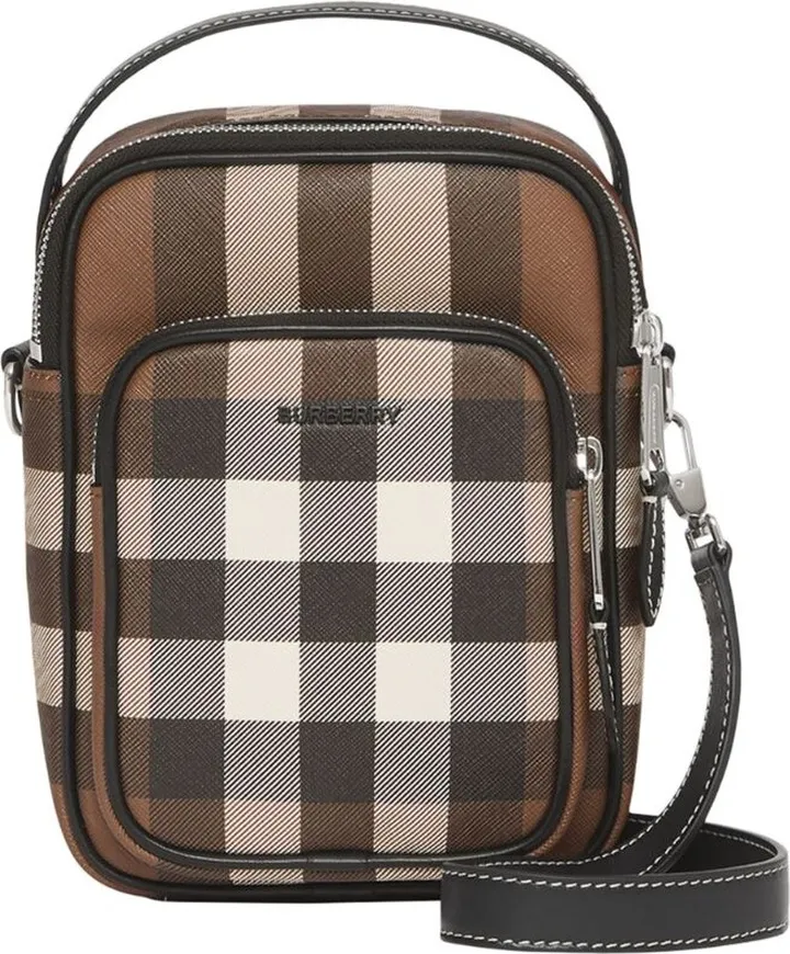 Burberry E-Canvas Check Cross-Body Bag