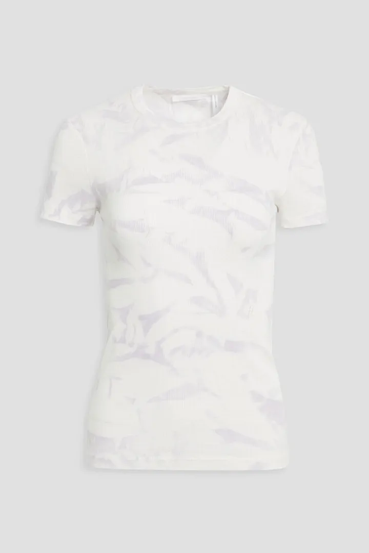 Tie-dyed ribbed jersey T-shirt