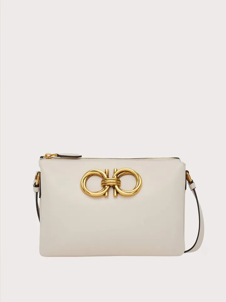 Ferragamo Women Trapezio mini bag White
