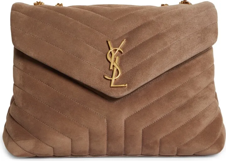 Medium LouLou Quilted Suede Shoulder Bag