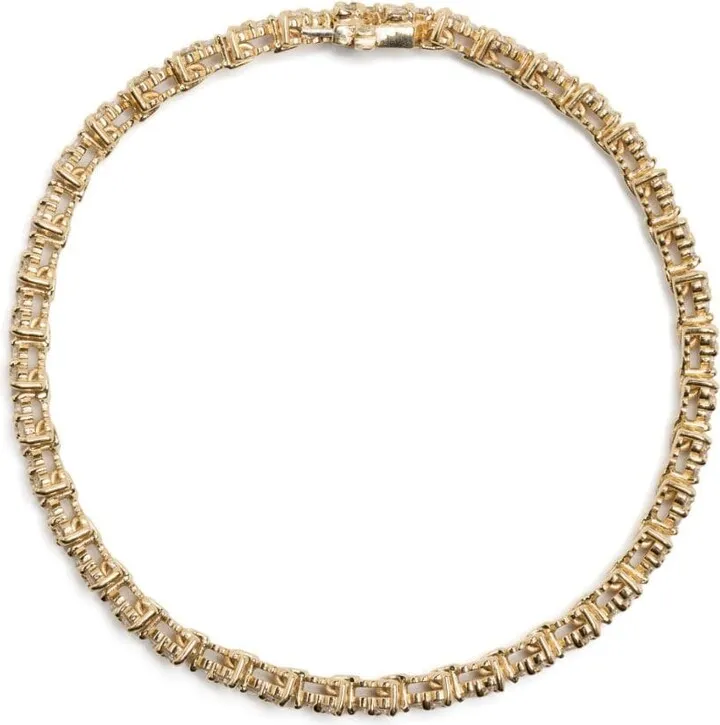 18kt yellow gold Lizzie diamond tennis bracelet