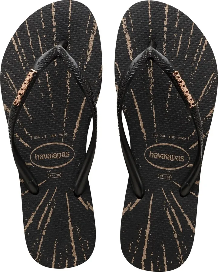 Havaianas Women's Slim Metallic Print Slip-on Sandal Women's Shoes