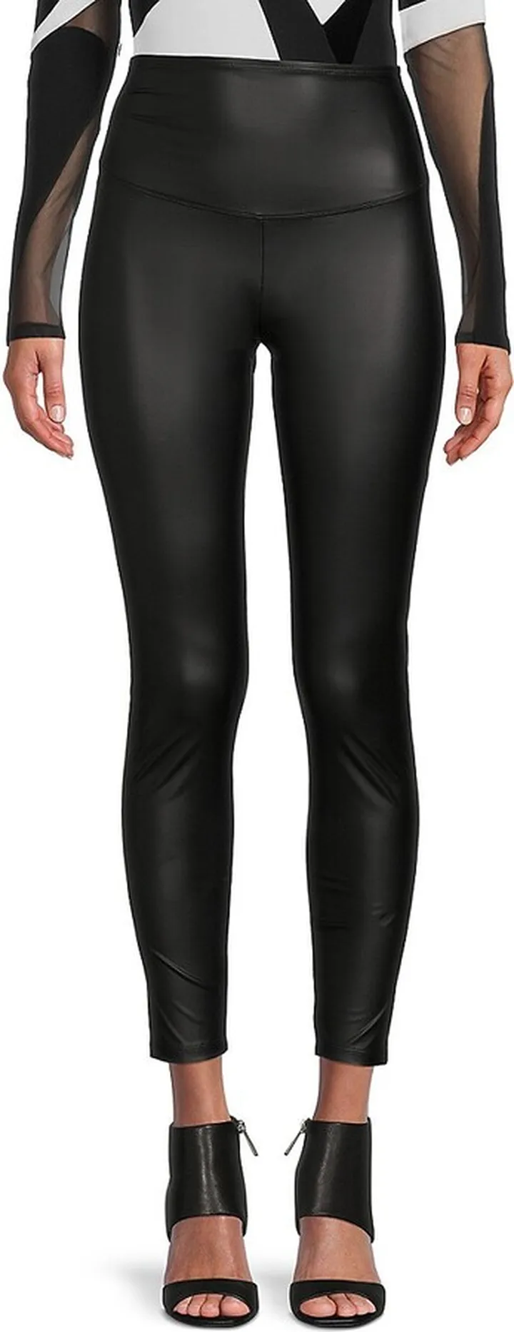 Faux Leather Shaping Leggings
