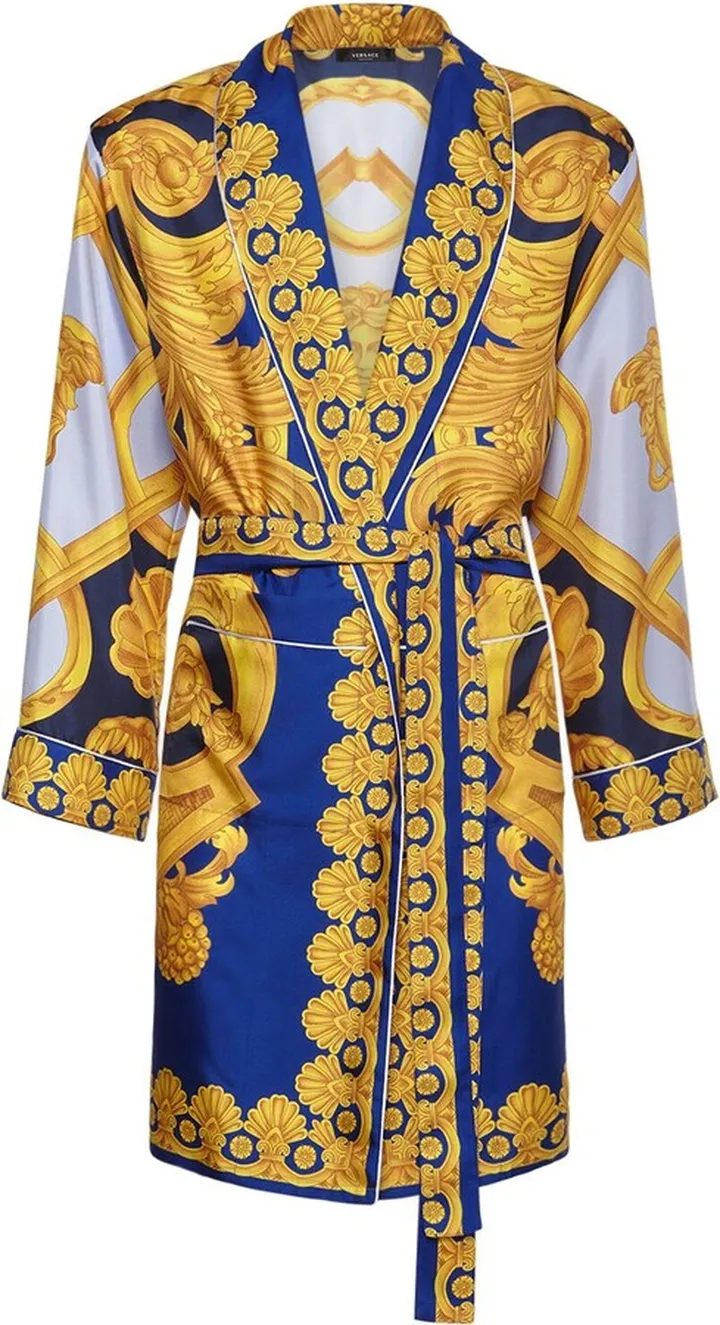New Heritage print silk loungewear robe