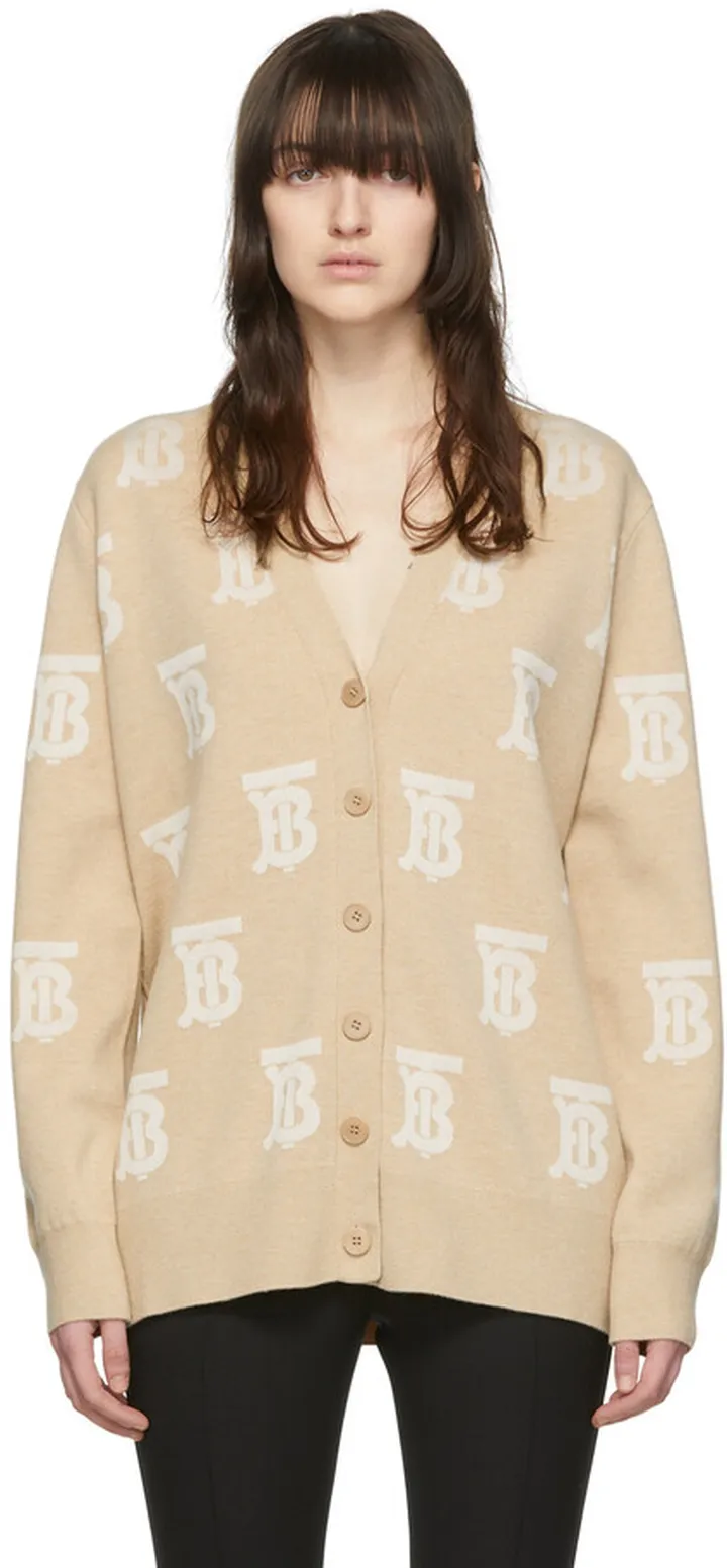 Burberry Beige Monogram Cardigan
