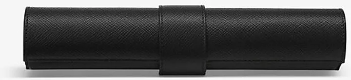 Womens Black Backgammon Leather-case Game
