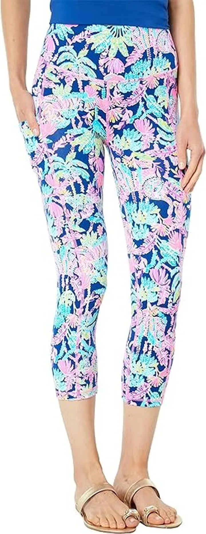 Lilly Pulitzer High-Rise Crop (Oyster Bay Navy Seen and Herd) Women's Casual Pants